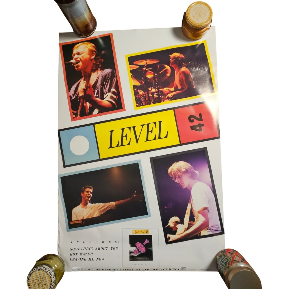 Level 42 World Machine Vintage 1986‎ Promo Album Poster 24x36 PolyGram Jazz Pop